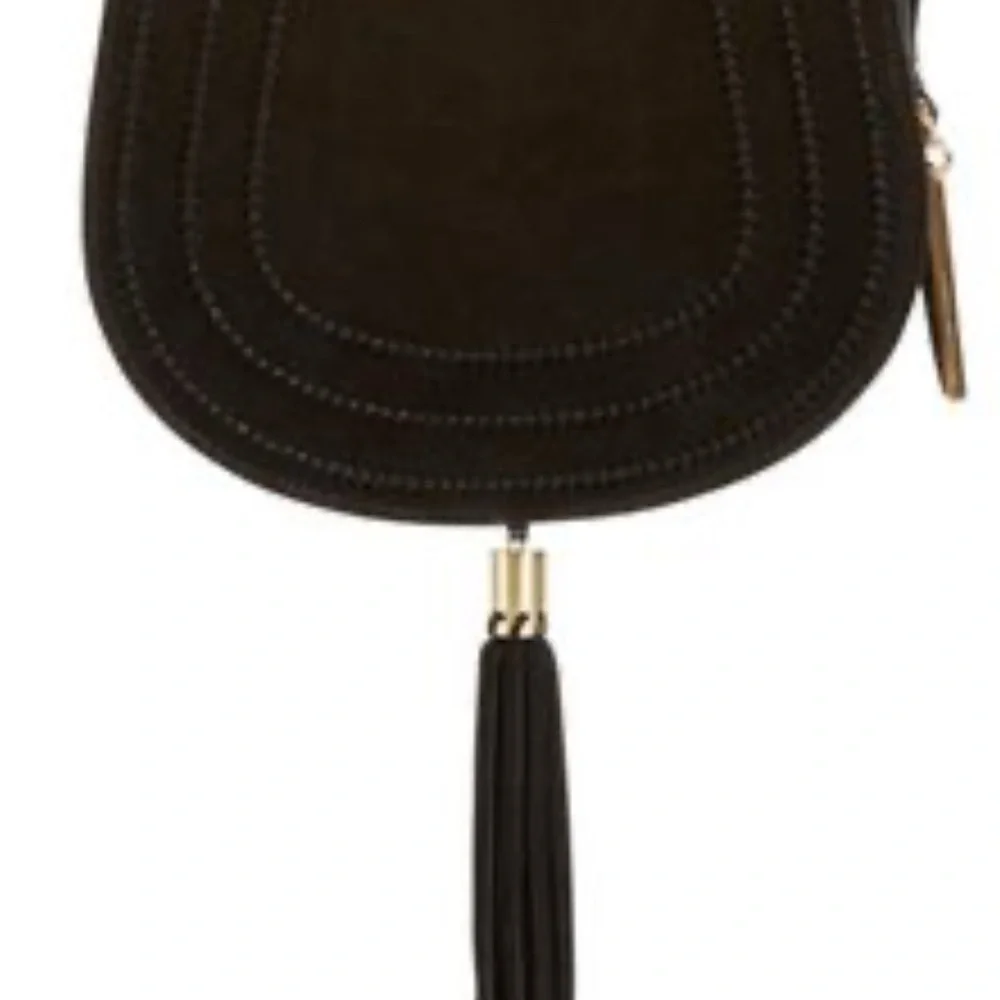 Vince Camuto Izzi Suede Tassel Bag Black IMMACULATE - Picture 10 of 11